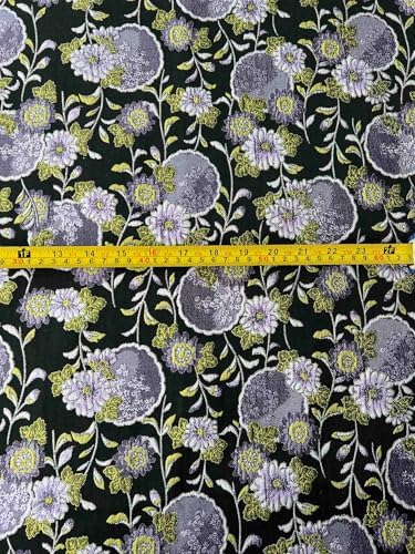 Lavender Floral Jacquard Brocade Fabric - Embossed Texture - Precut by