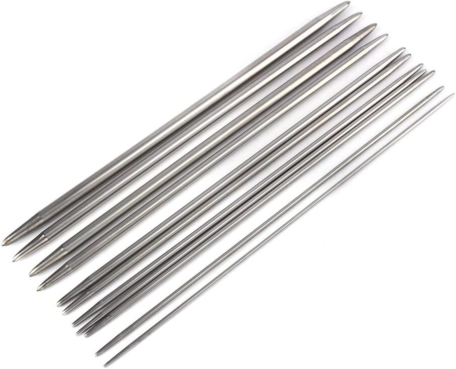 55 Pieces Knitting Needle Set, 2-6.5 mm Stainless Steel Double Pointed