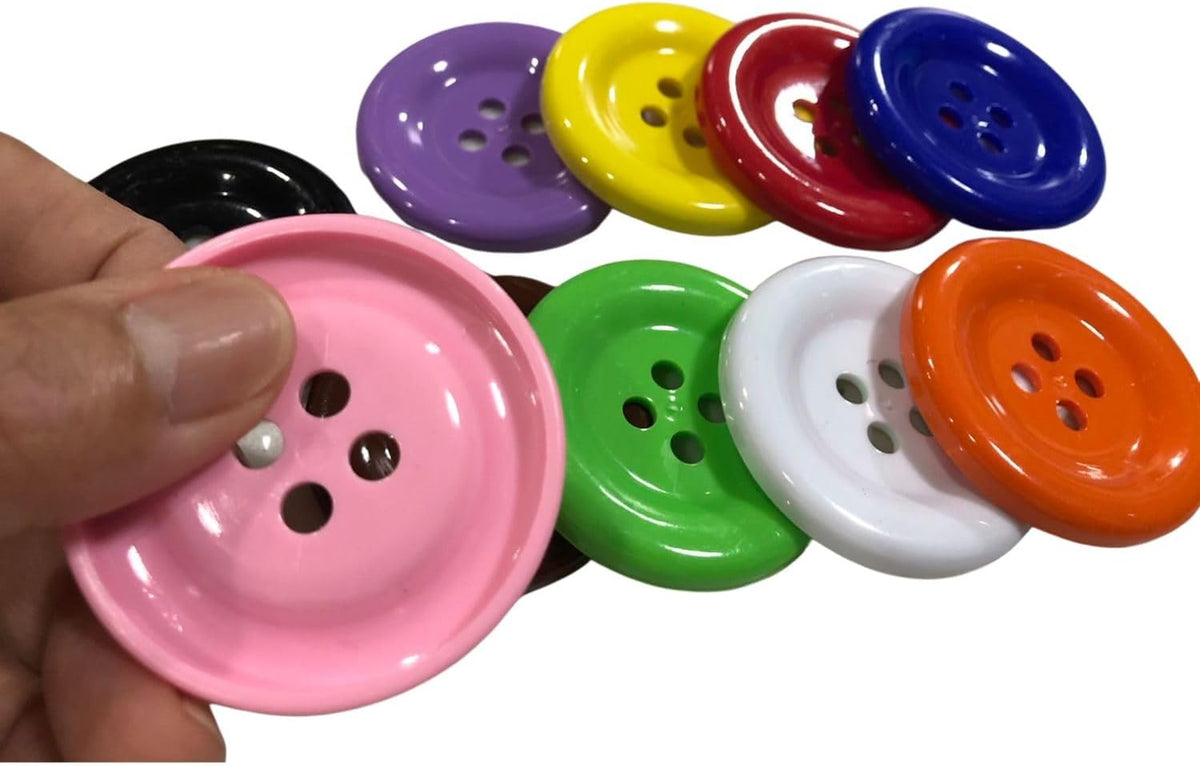 2 inch (50 mm) Large Button Pastel Color Craft Flatback Button 4 Holes