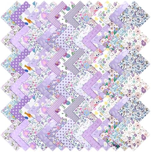 Purple 5-Inch Cotton Charm Squares – 84 Pack