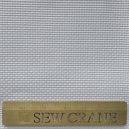 9 Count Aida Cloth Cross Stitch Fabric, White, 29" W x 39" L