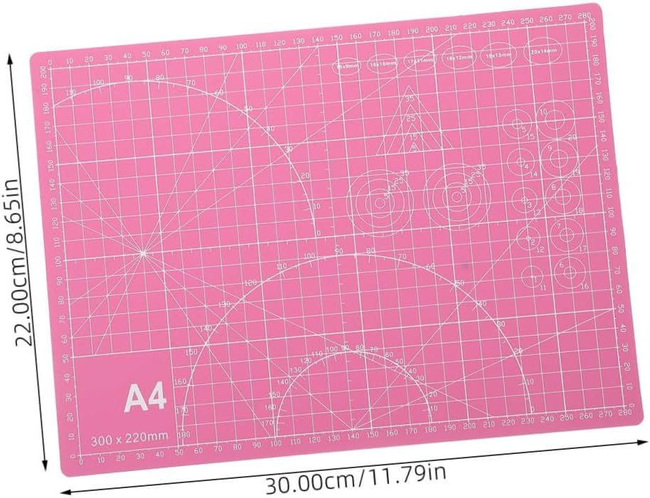 A4 Craft Cutting Mat for Engraving Projects, Pink PVC Board