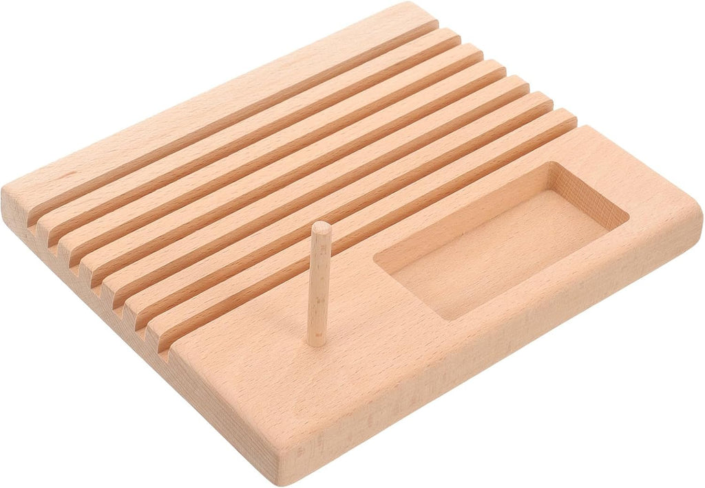 Wooden Ruler Rack Organizer and Thread Spool Holder for Crafters