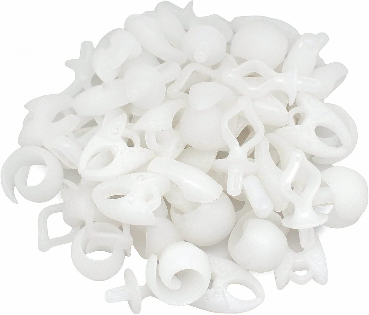 Fbshicung 60pcs Semi Clear Silicone Thread Spool Savers, Includes 20