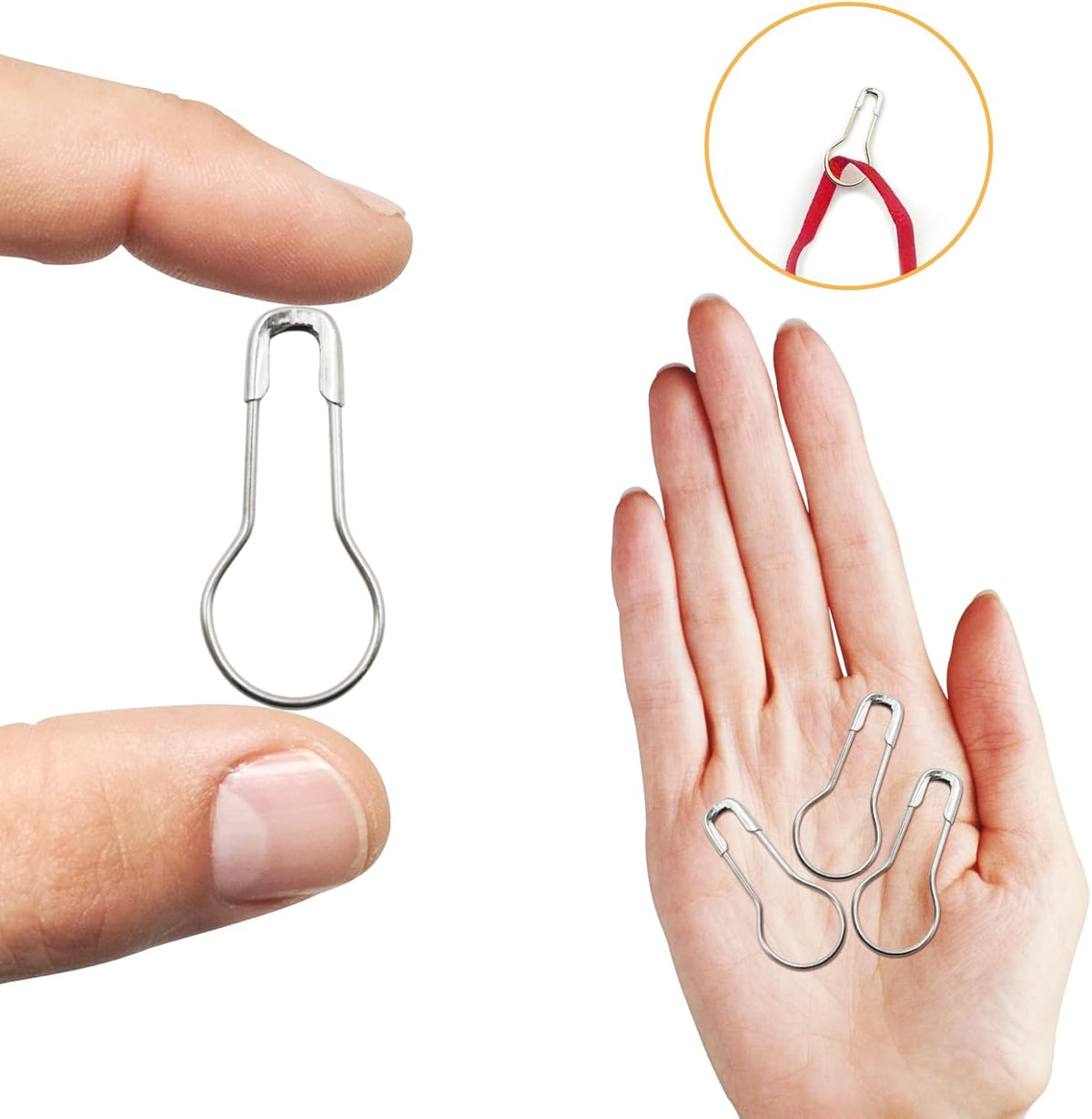 1000pcs Metal Safety Pins, Bulb Gourd Pins, 0.9” Clothing Tag Pin