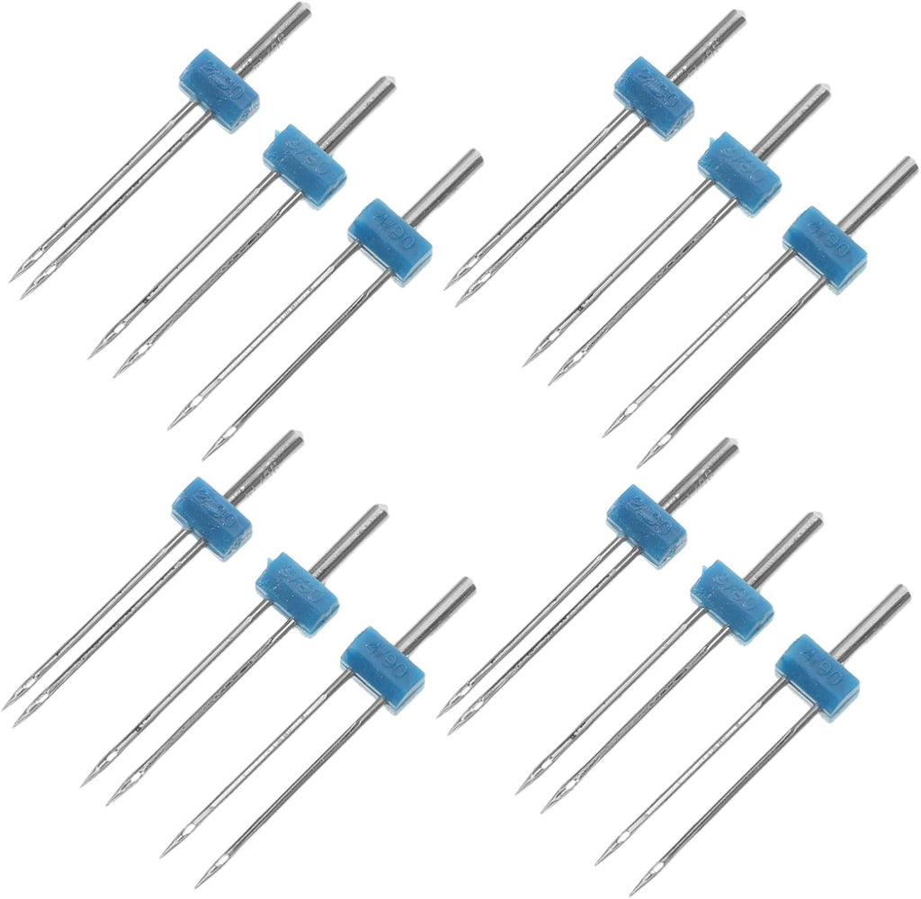Universal Twin Needles 12Pcs for Sewing Machine, Double Stitch