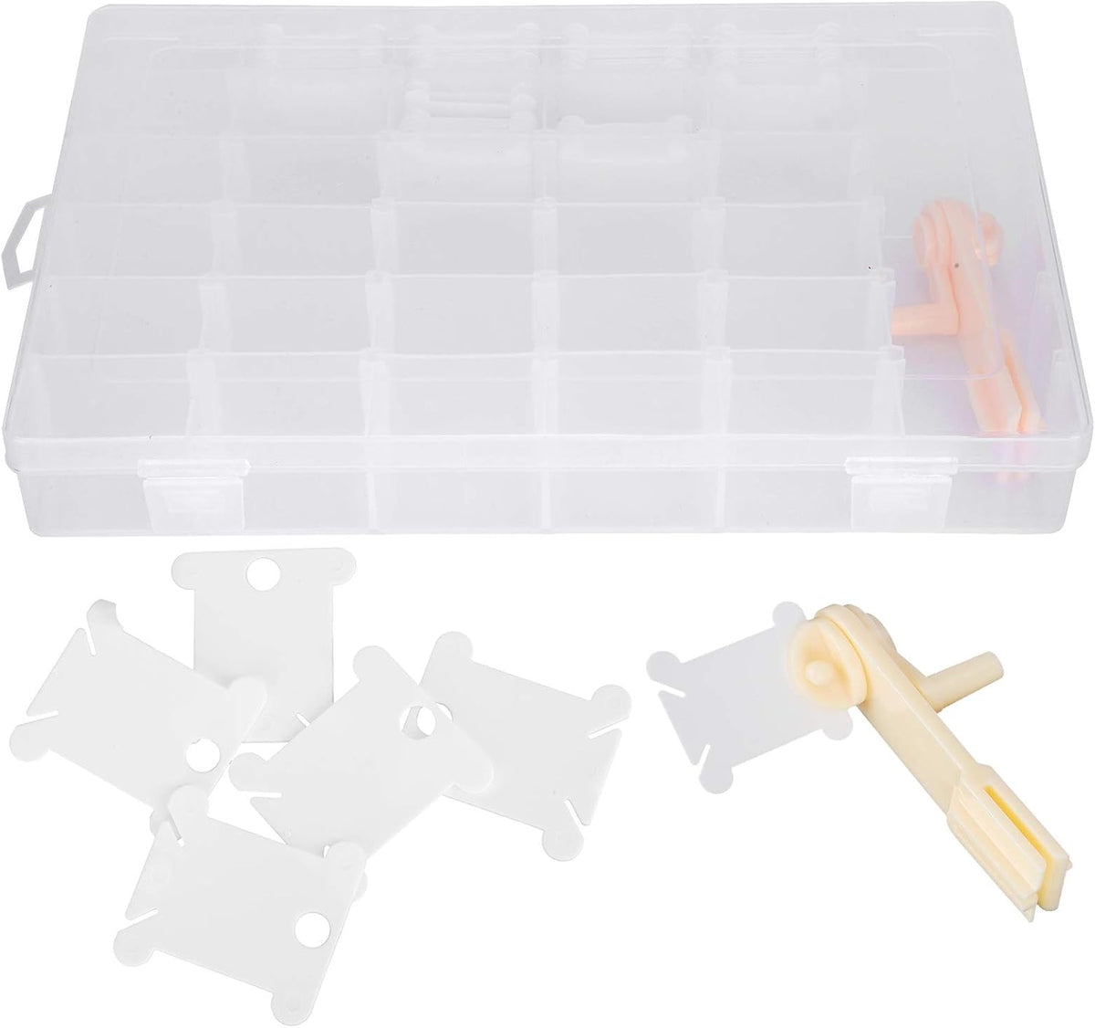 Embroidery Thread Organizer, Transparent Plastic Winding Plate Bobbin