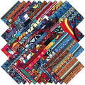 Mixweer 40 Pcs 10 x 10 Inch African Cotton Fabric Square Bulk for