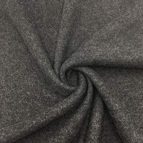 Solid Charcoal Gray Anti-Pill Fleece Fabric By The Yard (Heavy Weight)