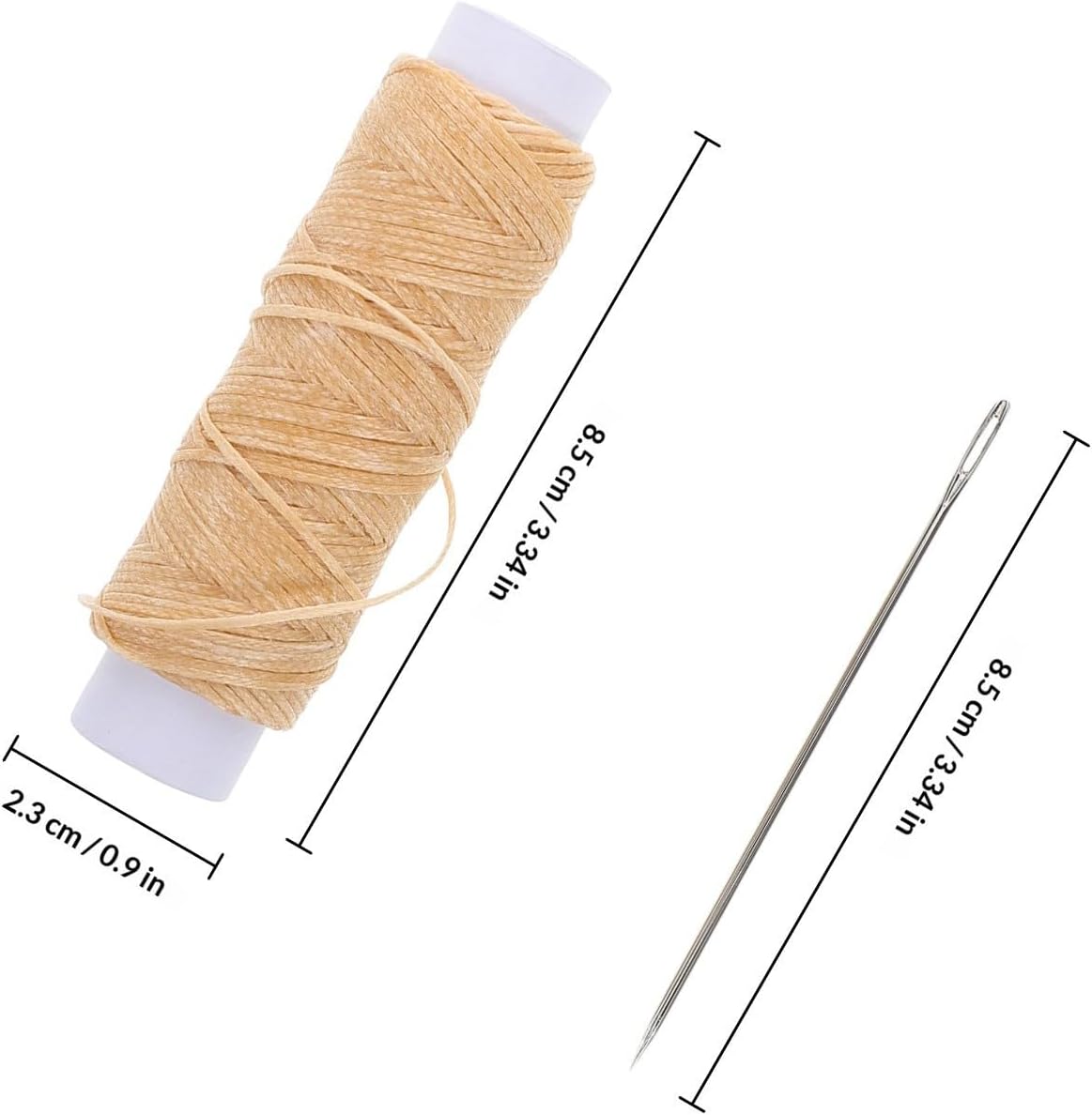 Waxed Thread Leather Sewing Kit for DIY Crafters with Needles