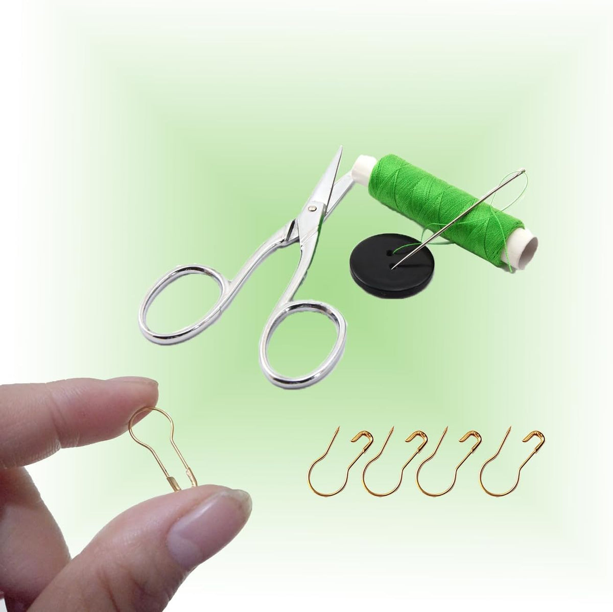 200pcs 0.9 Inch Gourd Safety Pins, Ball Shaped Hanging Tag Pins