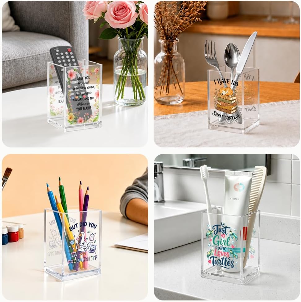 I’ll Be In My Office Acrylic Organizer Box for Craft Room, Desktop