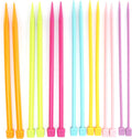 OPPWONG 14Pcs Multicolour Knitting Needles, Portable Plastic Sweater