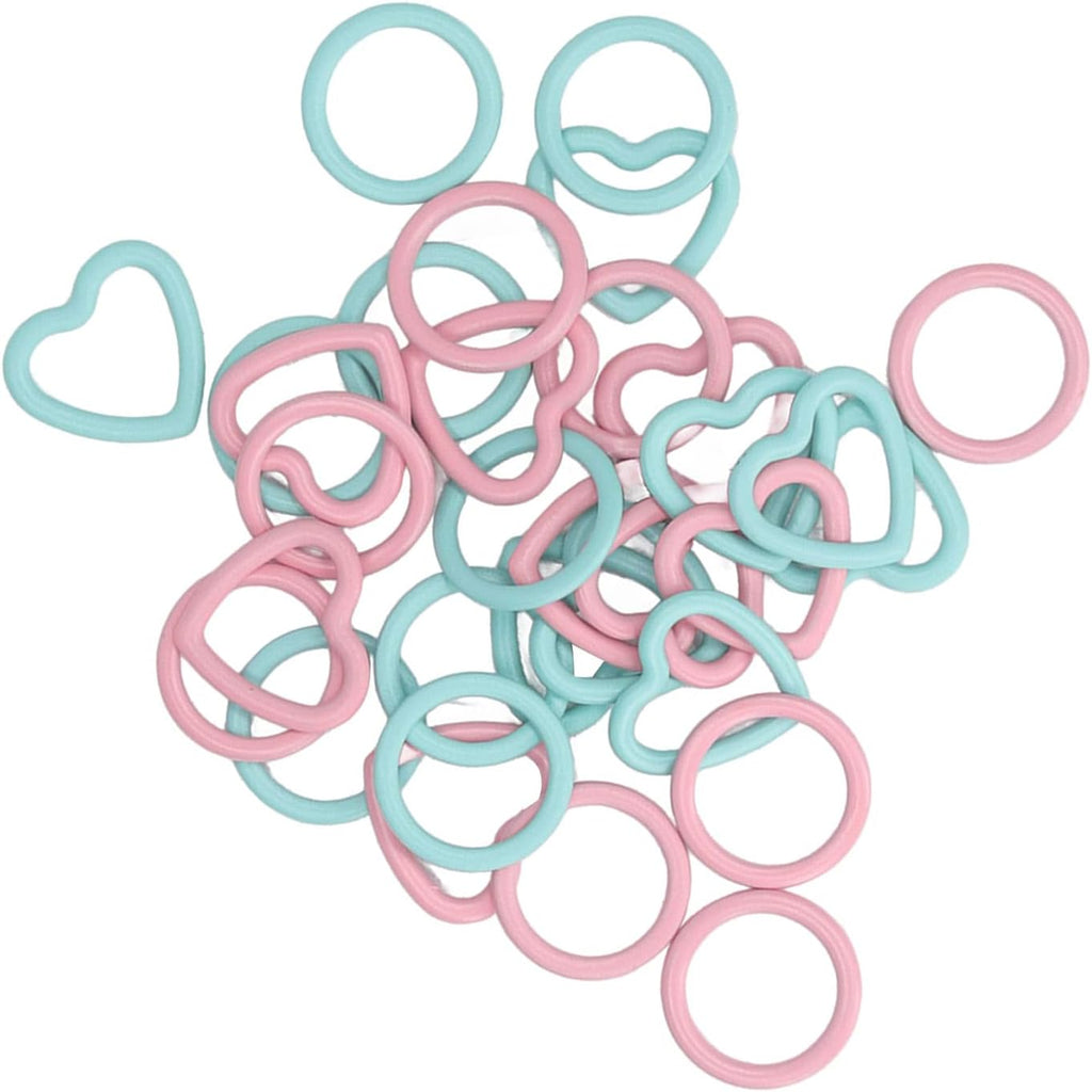 Knitting Stitch Markers 32pcs Metal Crochet Marker Rings with Round