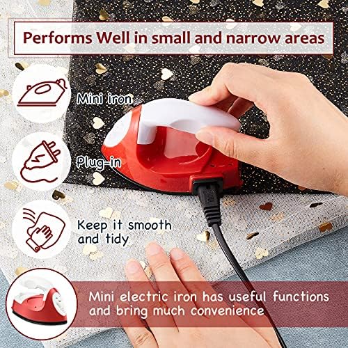Honoson Mini Craft Iron with Charging Base Tiny, Red