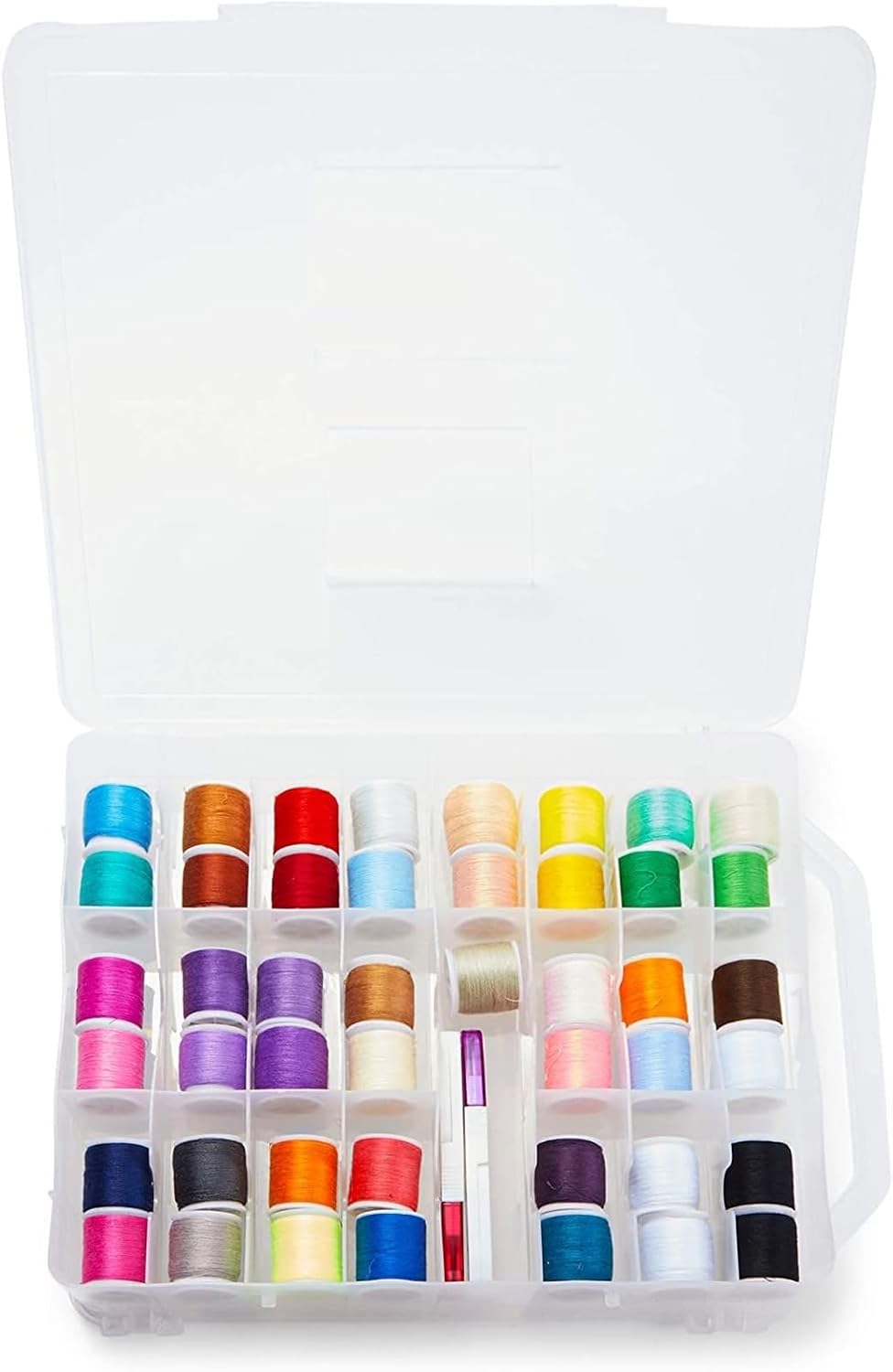 Clear Bobbins Case, Holds Up to 46 Sewing Thread Spools