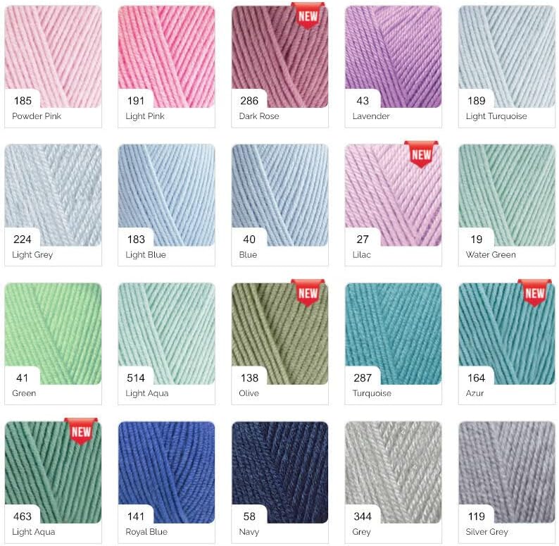 Alize Baby Best Soft Baby Yarn, Worsted Yarn 90% Anti-Pilling Acrylic