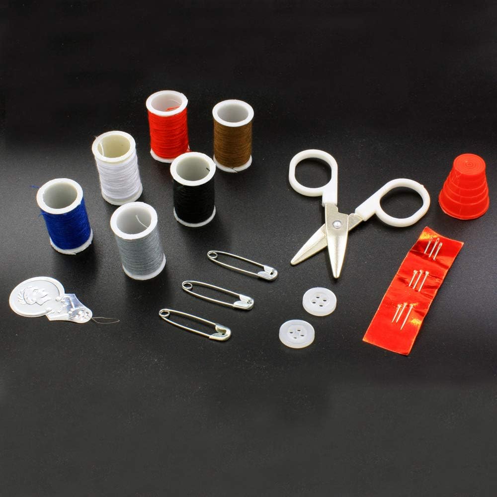 Wideskall 18 Pcs Mini Travel Sewing Kit with Case, Scissor Thread