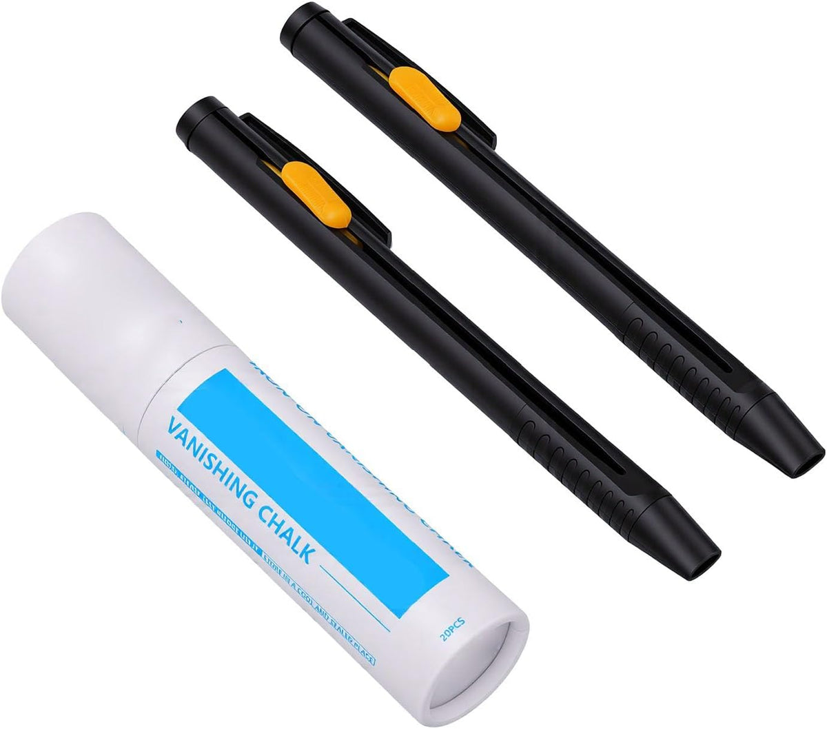 2-Pack Heat Erasable Fabric Chalk for Sewing (White)
