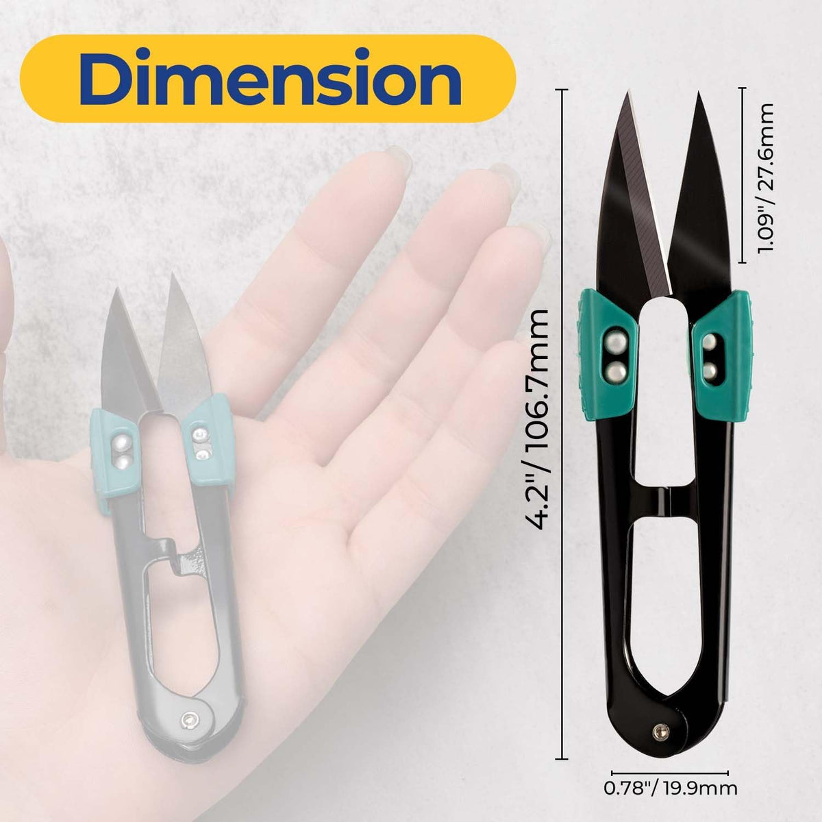 4.2 inch Sewing Scissors - Wider Handle Thread Snips with Safety