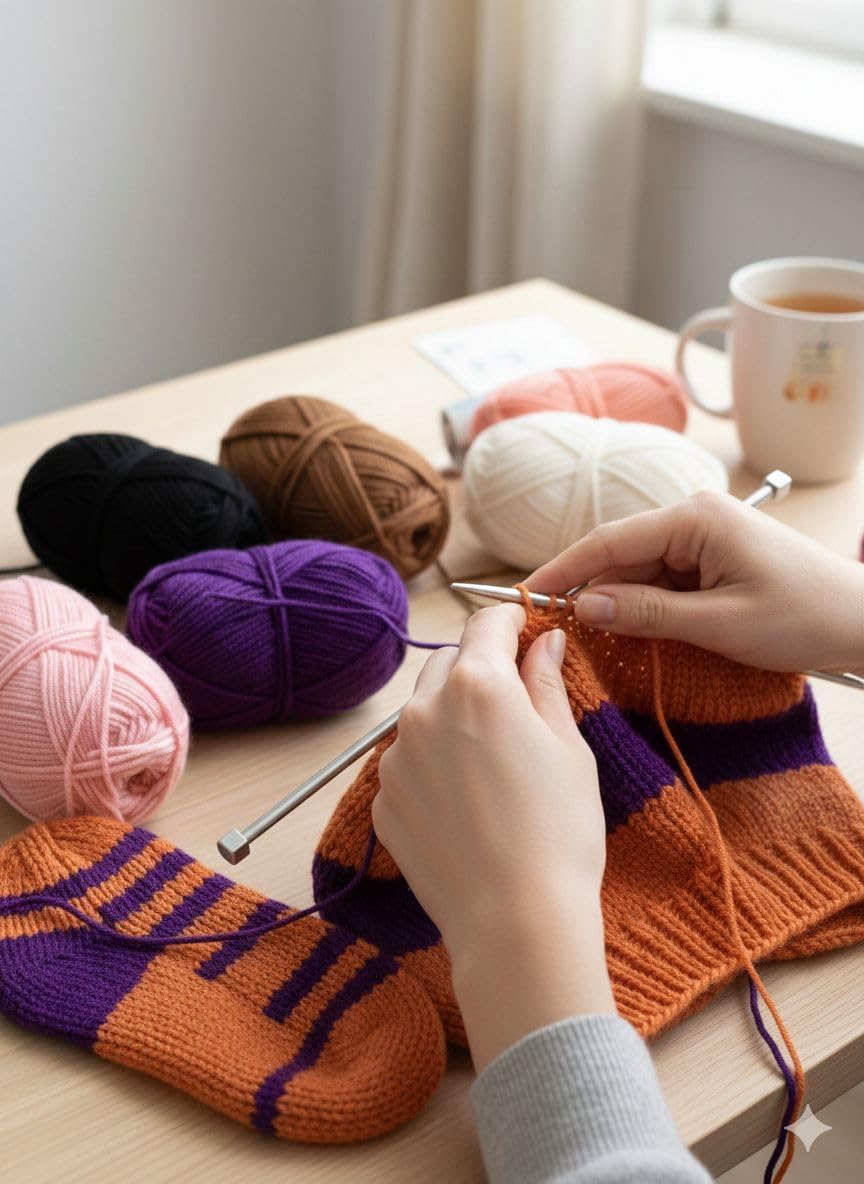 Yarn Skeins for Knitting and Crochet, 6 Pack Soft Yarn in Assorted