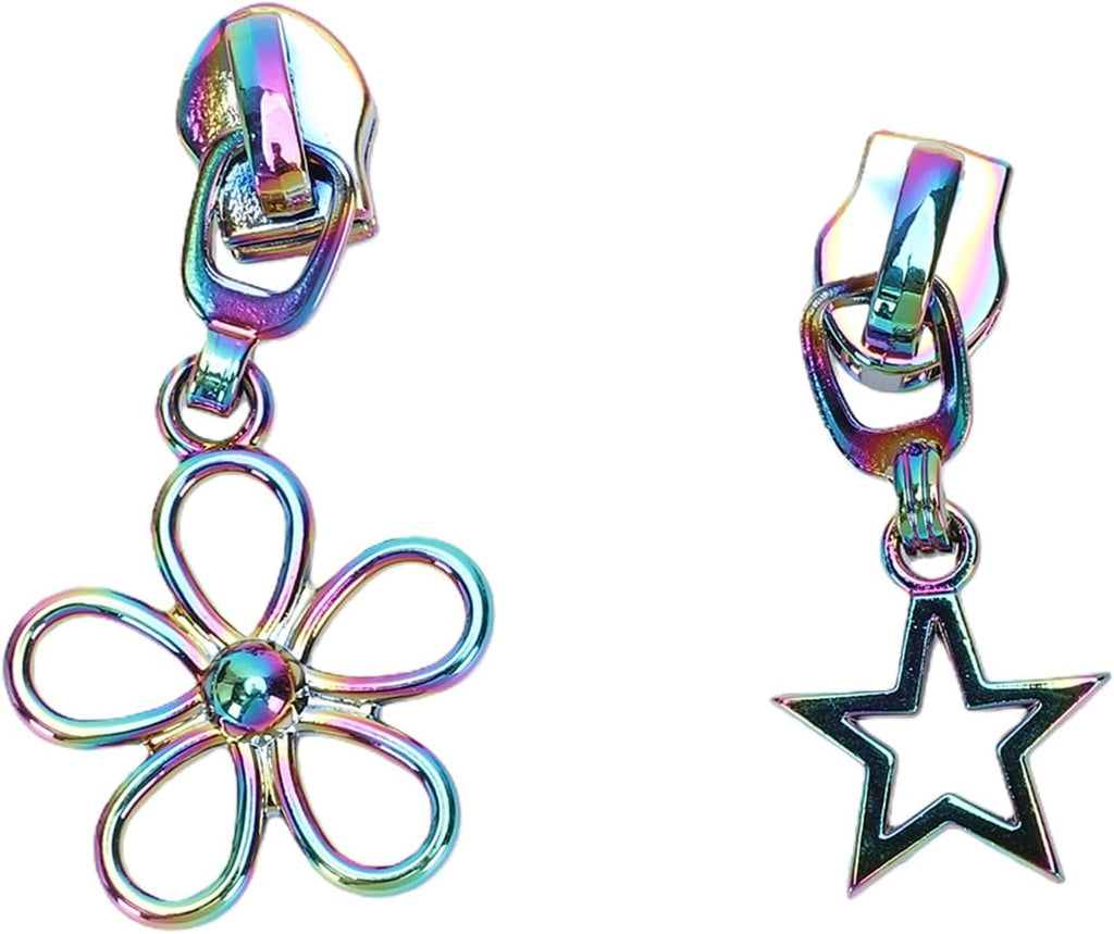 HEEPDD 11Pcs Rainbow Zipper Tape Set with Colorful Metal Sliders