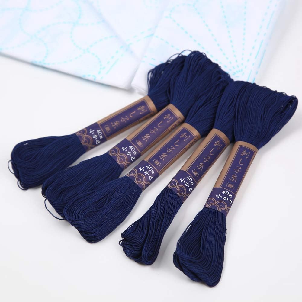 Sashiko kit, Yokota Sashiko Thread and Template Yume Fukin with