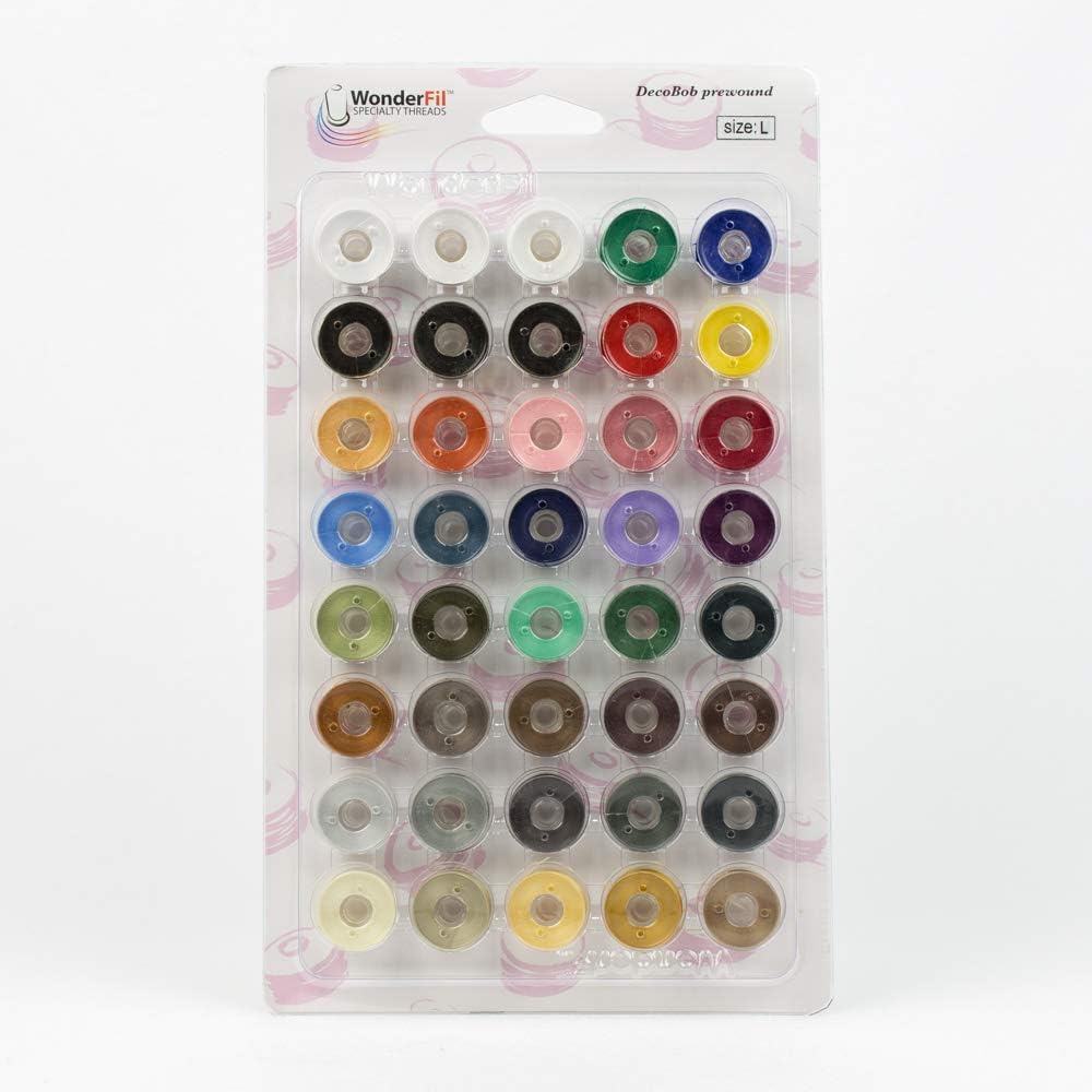 Wonderfil DecoBob Prewound Bobbins Size L - 12ct Master Set
