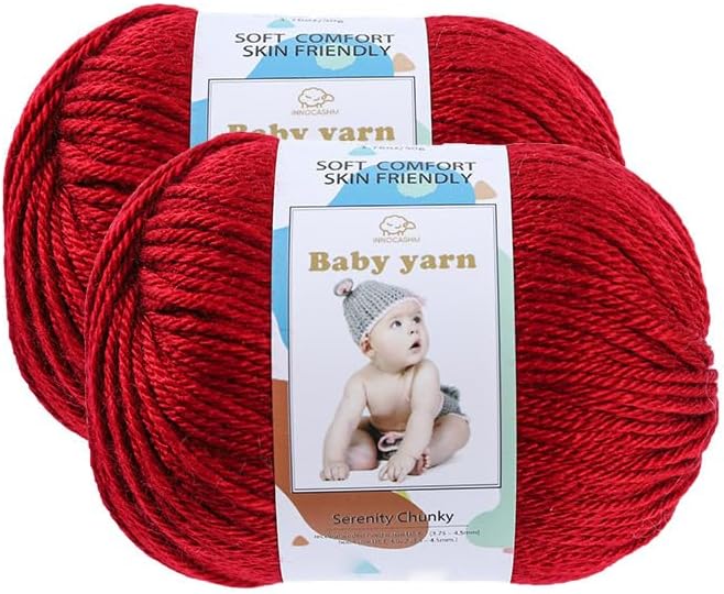Baby Knitted Yarn - Merino Wool 10%, Cotton 40%, Nylon 50% Blended