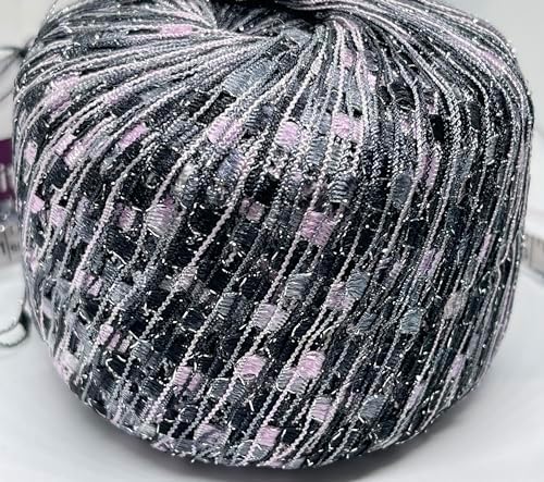 Berlini Ladder Ribbon Glitter Yarn - 50 Grams (1.75 Ounces), 142 Yards