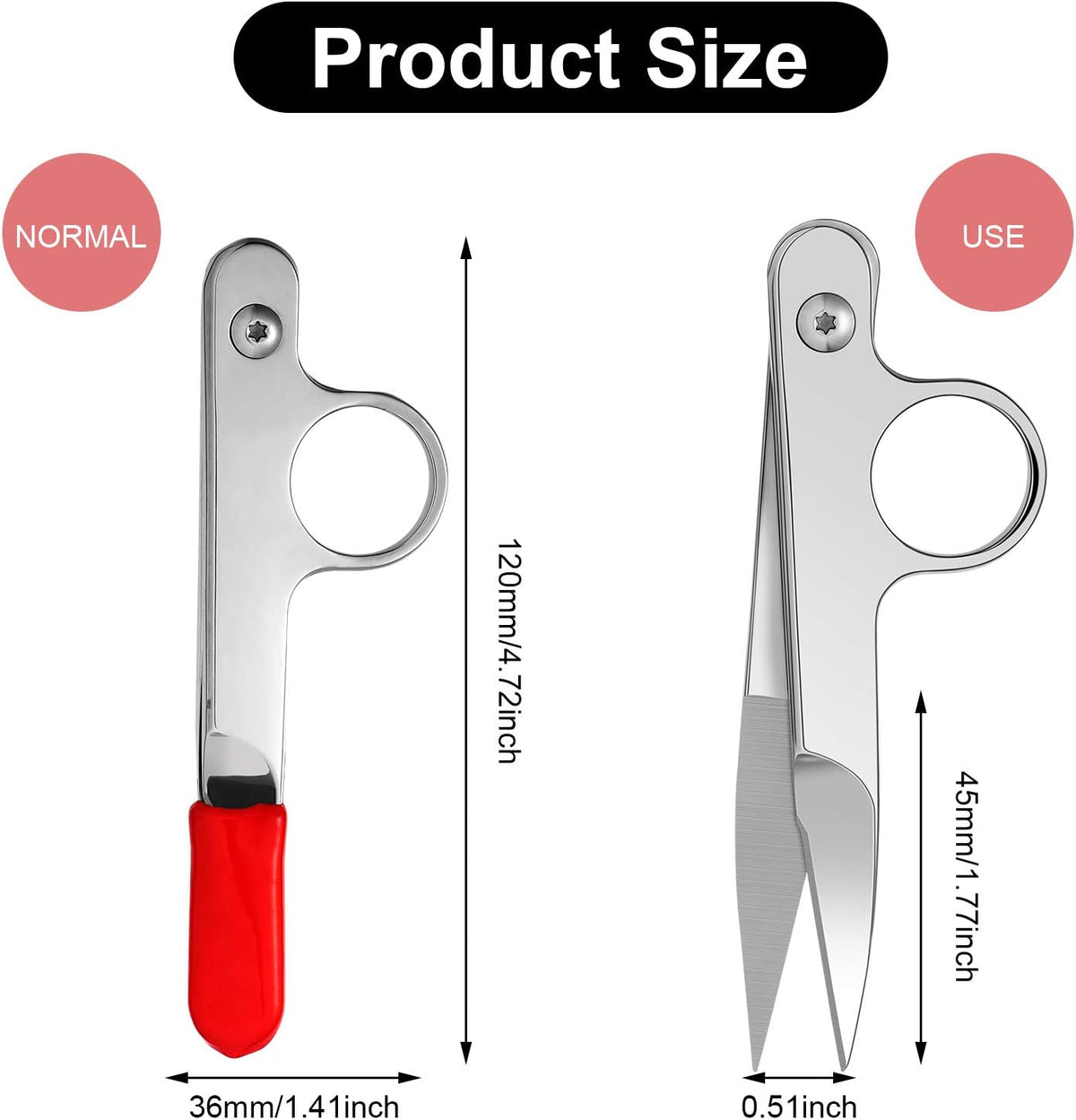 Mudder 2 Pcs Sewing Scissors Thread Snips with Protective Rubber