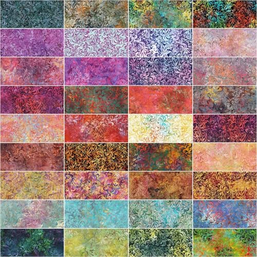 Expressions Batiks Twirl & Swirl Elementals 40 2.5-inch Strips Jelly