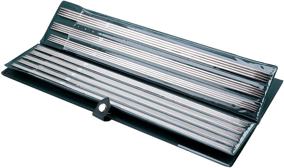 Respicefinem Knitting Needles 25cm/36cm 44 Pieces Stainless Steel