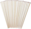36 Piece Single Pointed Knitting Needles for Beginners, Khaki Plastic