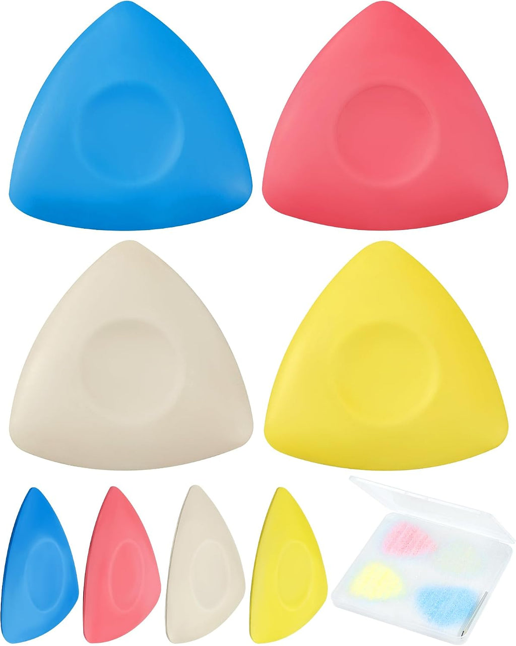 FIVEIZERO 4Pcs Tailors Chalk,Triangle Sewing Chalk for Fabric,Washable