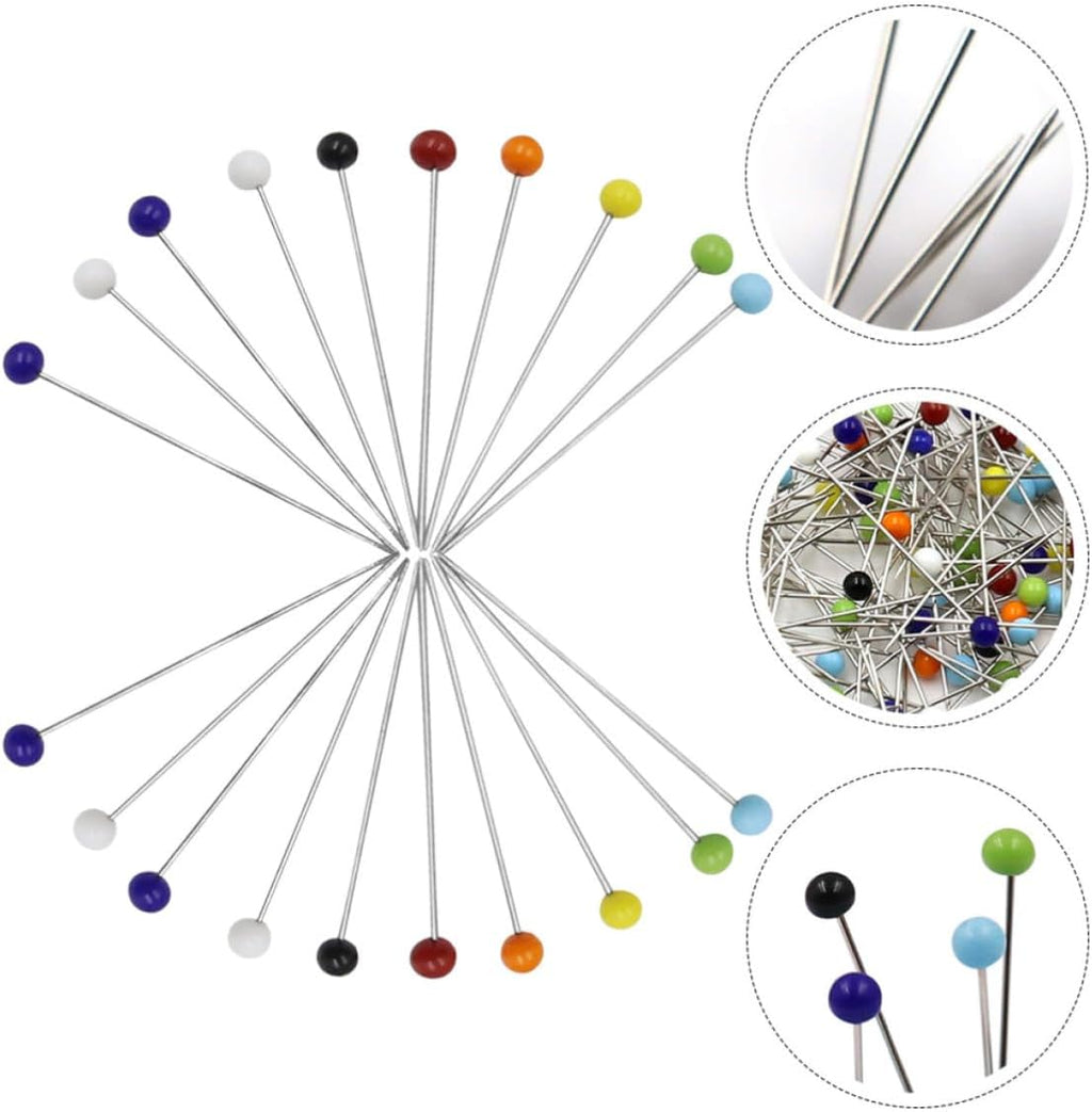 500pcs Glass Head Straight Pins for Sewing, and Craft Projects