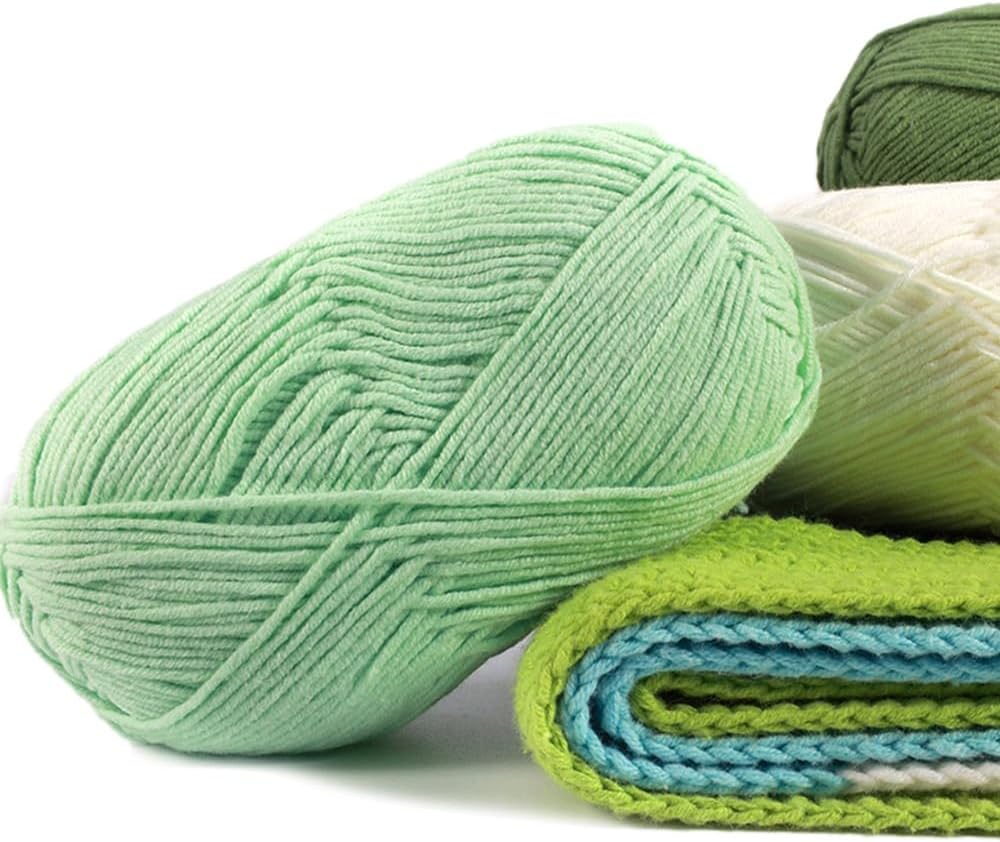 Weaving Yarn, (Lake Blue) - 1 roll Polyester Yarn, Easy Crochet for