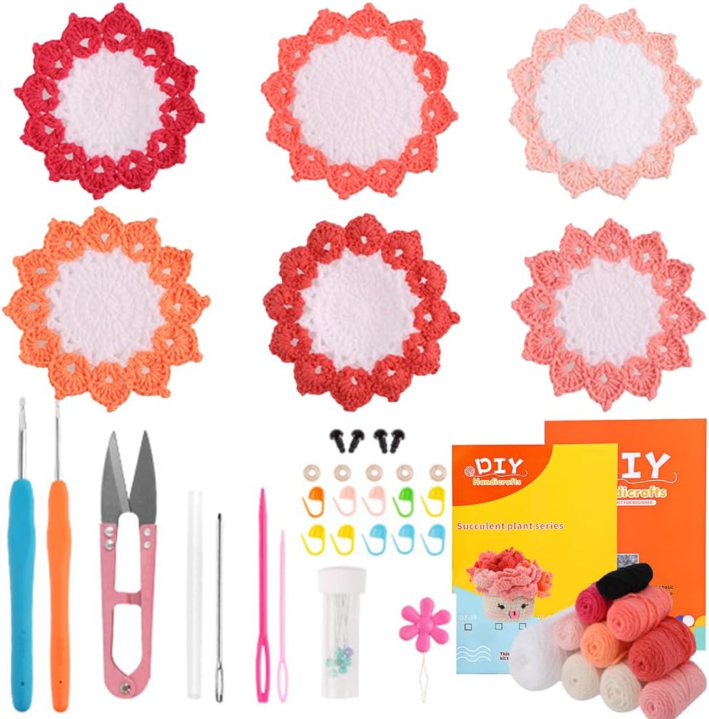 KyeeaDIY Crochet Kit for Beginners, Crochet Starter Kits for Adults