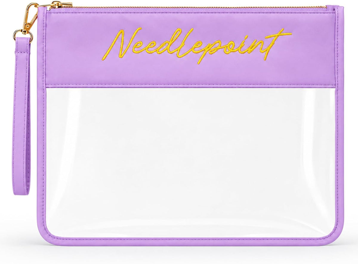 Needlepoint Project Bag, Nylon PVC Needlepoint Kit Organizer with