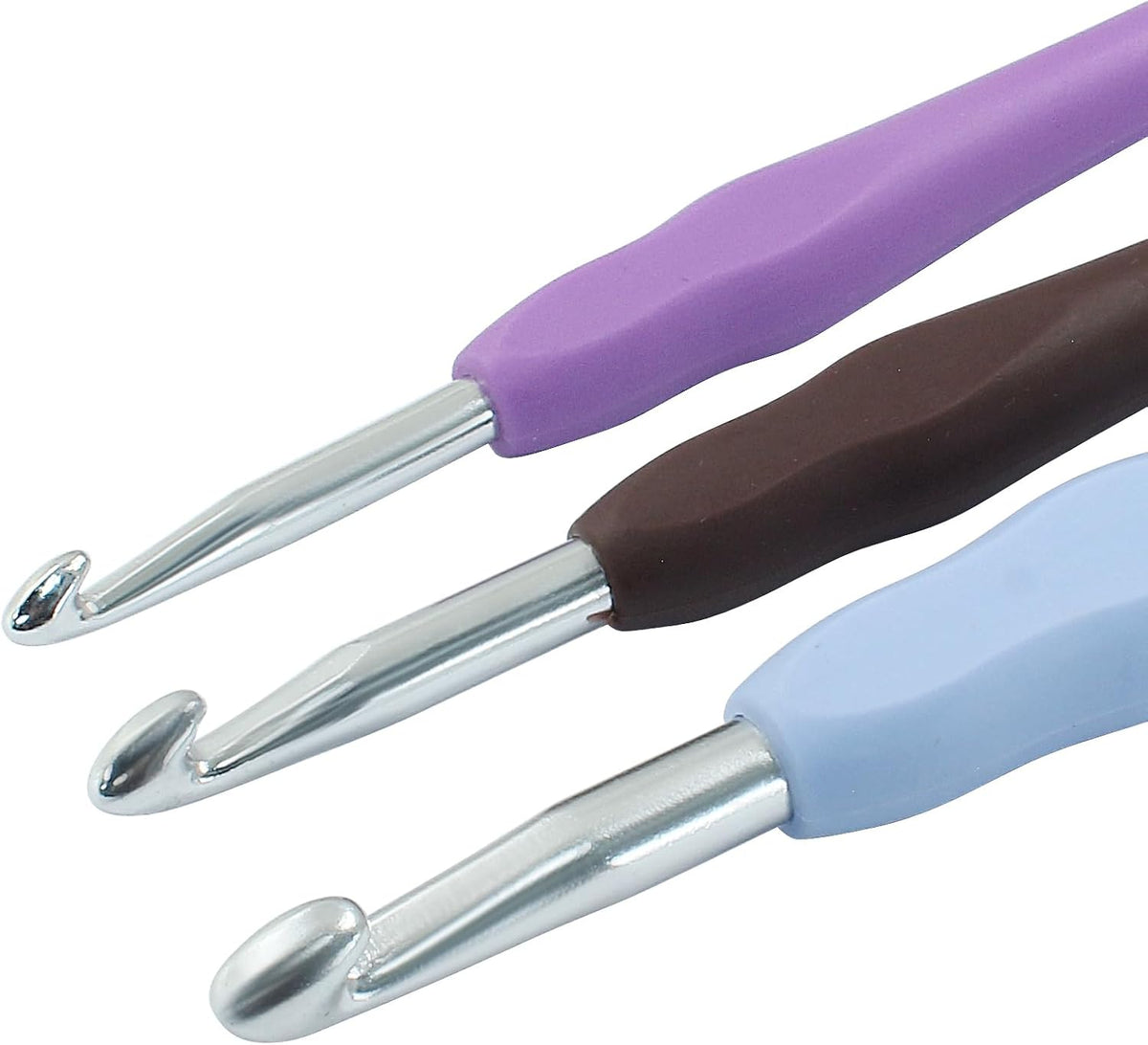 suiwotin 5mm/6mm/7mm Crochet Hook, Aluminum Crochet Hook Set