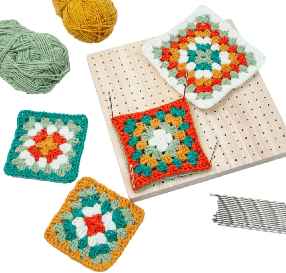 Anu Limen Blocking Board with 20 Steel Pins – DIY Knitting Blocking
