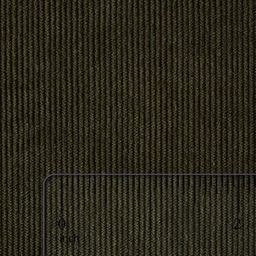 Olive Green Corduroy Fabric by The Yard, 60" Wide Upholstery Fabric