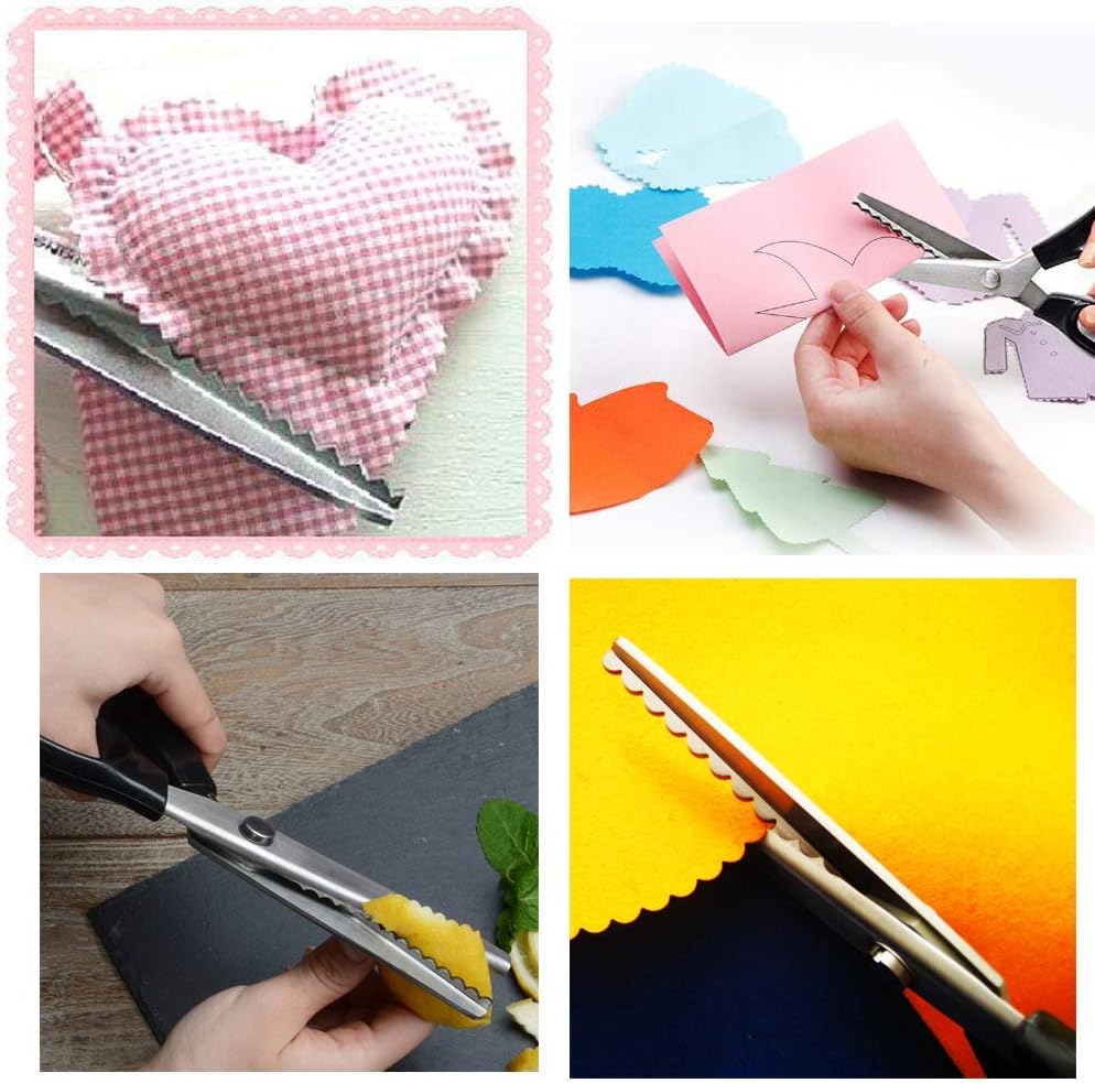 Pinking Shears for Fabric Paper Cutting, Stainless Steel