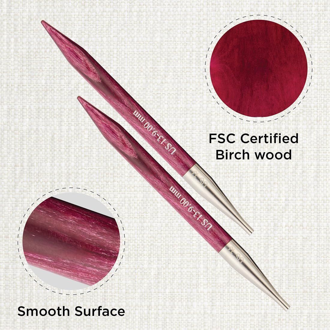 KnitPro Dreamz Interchangeable Circular Needles 4" (10cm) | US Size 13