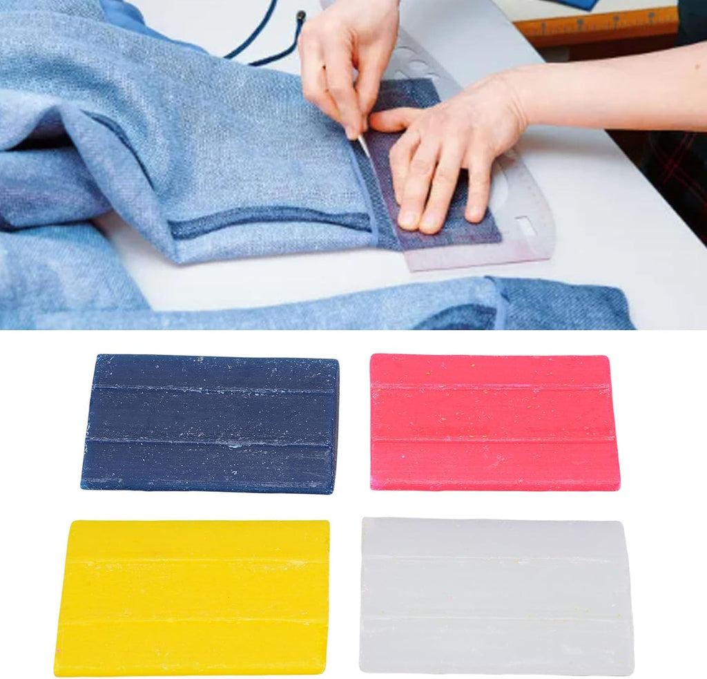 Tailors Chalk, Wax Fabric Marker 50 Sheets 4 Colors Washable for