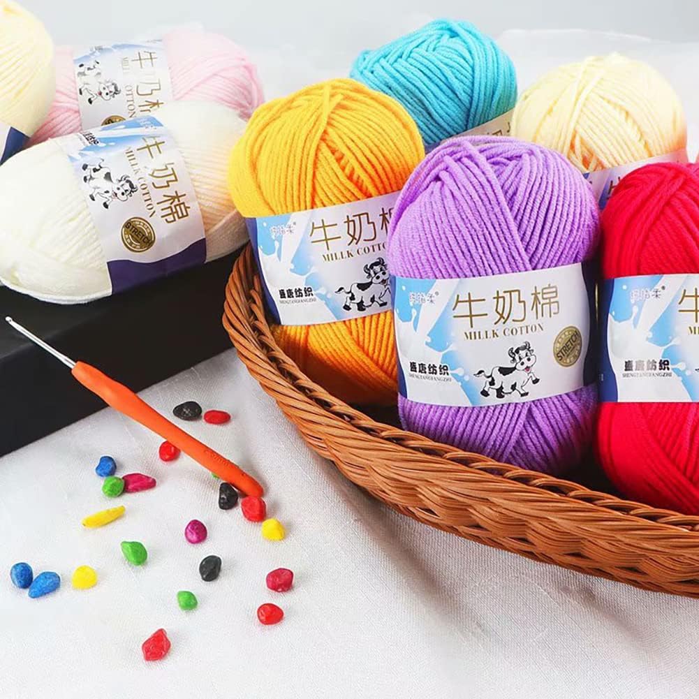 2PCS Mini Acrylic Yarn Skeins | 50G Soft Yarn Crochet Knitting for
