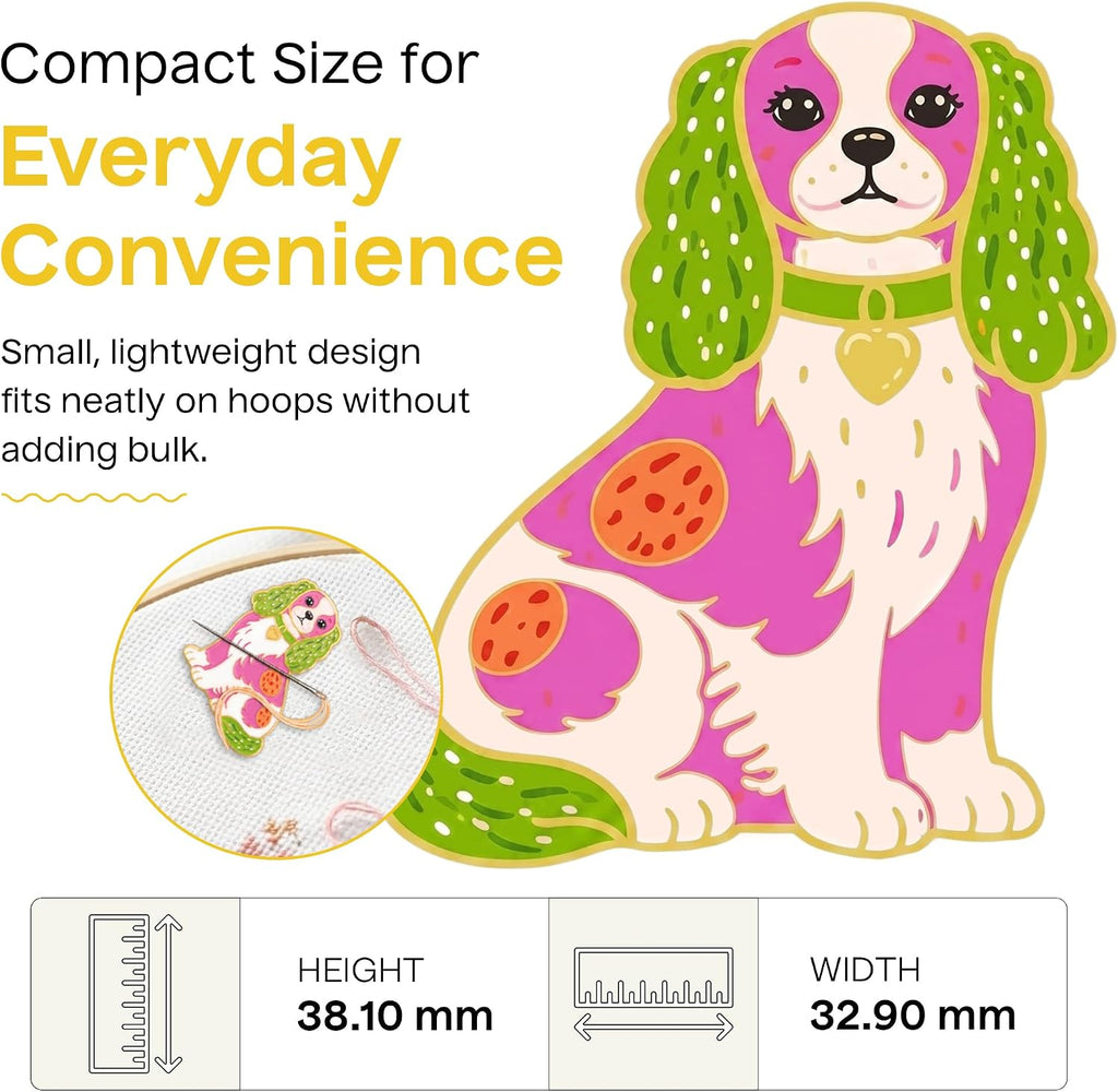 Aspen Lane Magnetic Needle Minder Needlepoint Accessory (Spaniel Pink)
