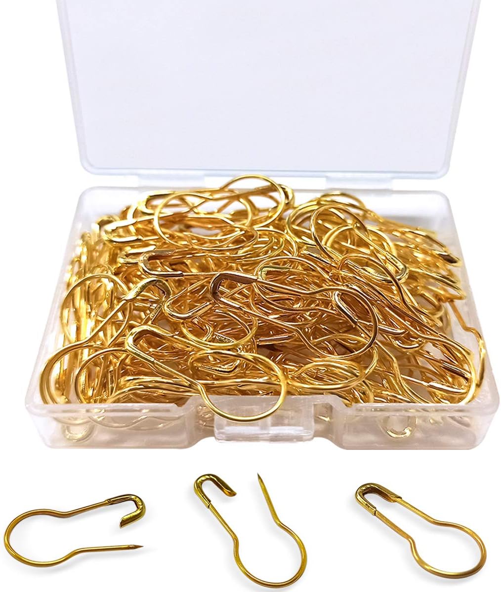100Pcs 21mm/0.8 Inch Small Metal Gourd Safety Pins Bulb Pin