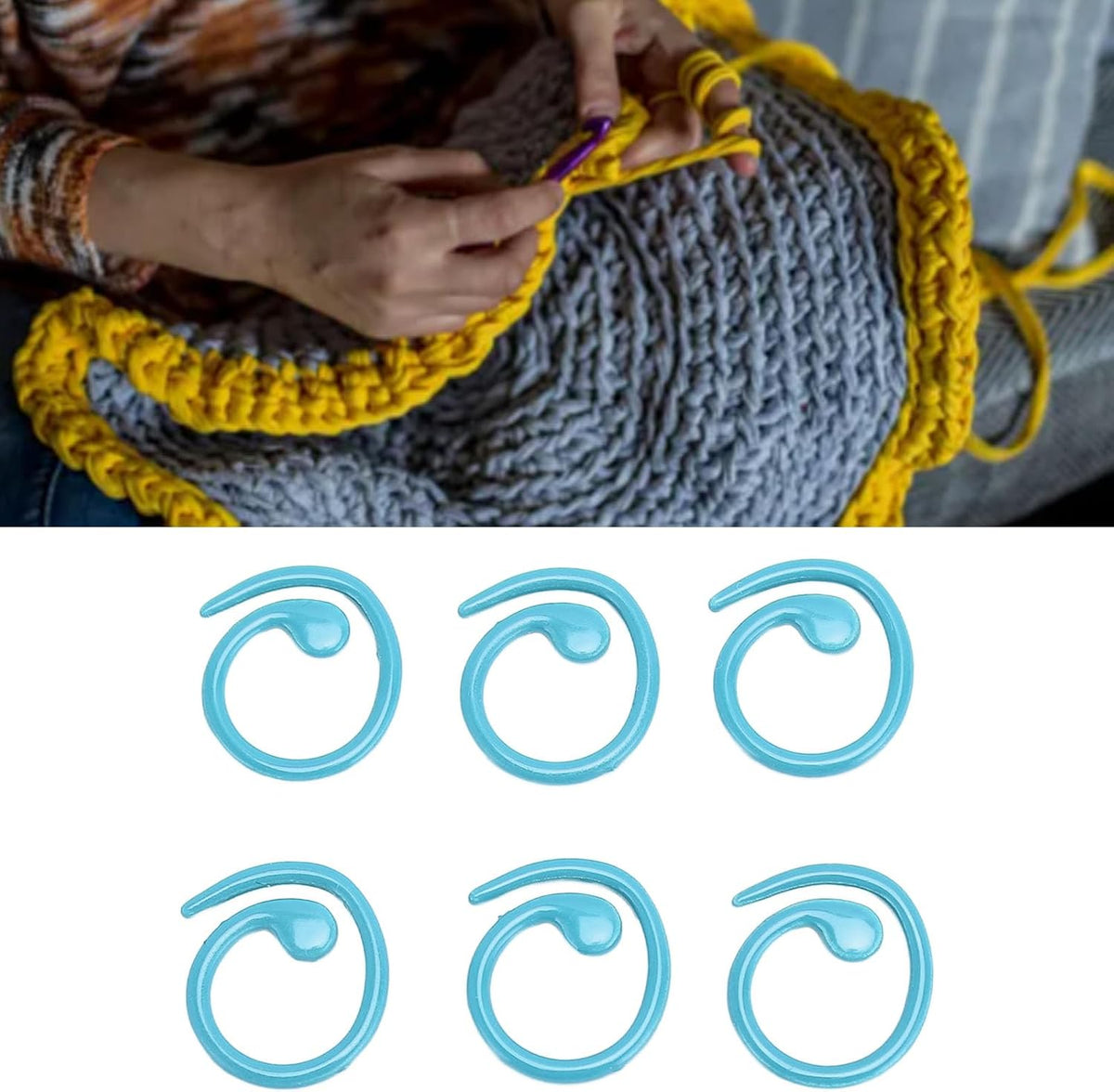 Rcniso Metal Stitch Markers, Multifunctional Marks for Knitting and