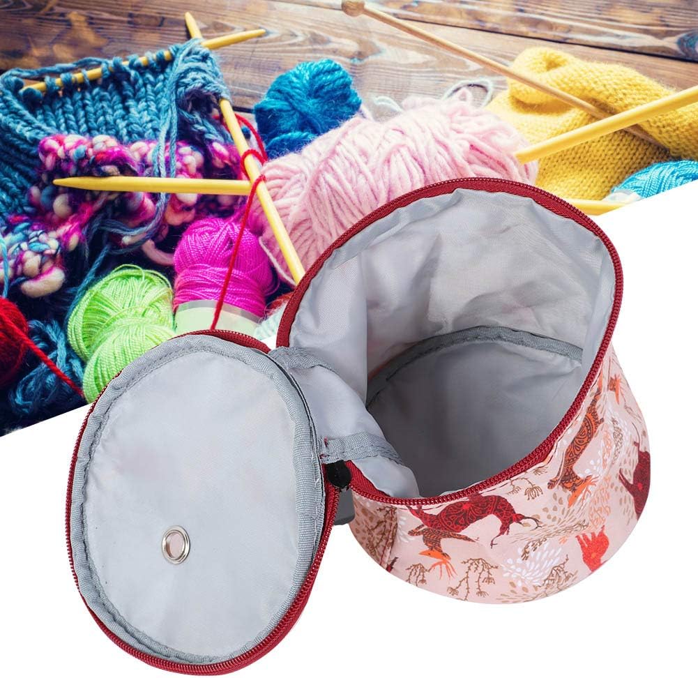 Knitting Storage Bag, Small Yarn Organizer Portable Crochet Bags Tote
